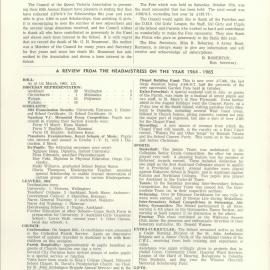 Queen Victoria Association Report 1965