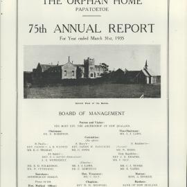 The Orphan Home Annual Report 1935