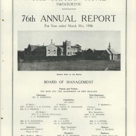 The Orphan Home Annual Report 1936