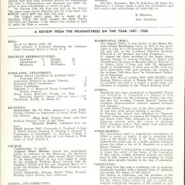 Queen Victoria Association Report 1968