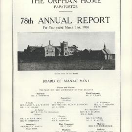 The Orphan Home Annual Report 1938