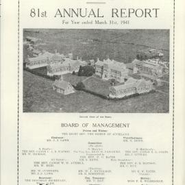 The Orphan Home Annual Report 1941