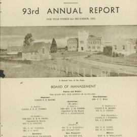 The Orphan Home Annual Report 1953