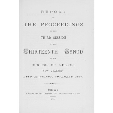 Proceedings of the Synod of the Diocese of Nelson