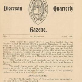 Waikato Diocesan Magazine April 1929