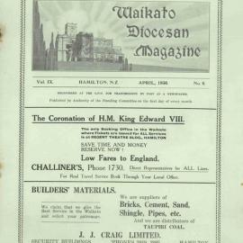 Waikato Diocesan Magazine April 1936
