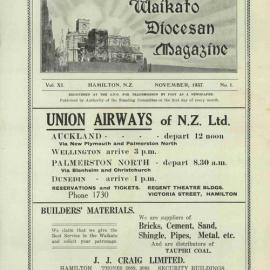 Waikato Diocesan Magazine November 1937