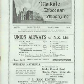 Waikato Diocesan Magazine March 1938