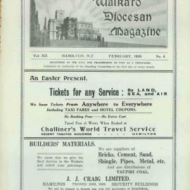 Waikato Diocesan Magazine February 1939
