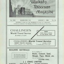 Waikato Diocesan Magazine August 1940