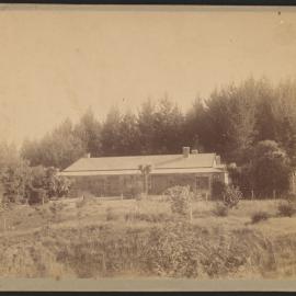 Te Aute College 'the cottage', with a portrait of Mrs J Williams on the verso