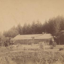 Te Aute College 'the cottage', with a portrait of Mrs J Williams on the verso