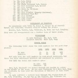 Te Aute Trust Board Annual Report 1964