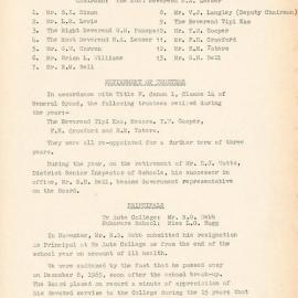 Te Aute Trust Board Annual Report 1965