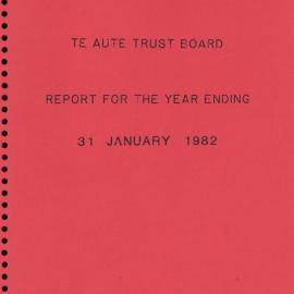 Te Aute Trust Board Annual Report 1982