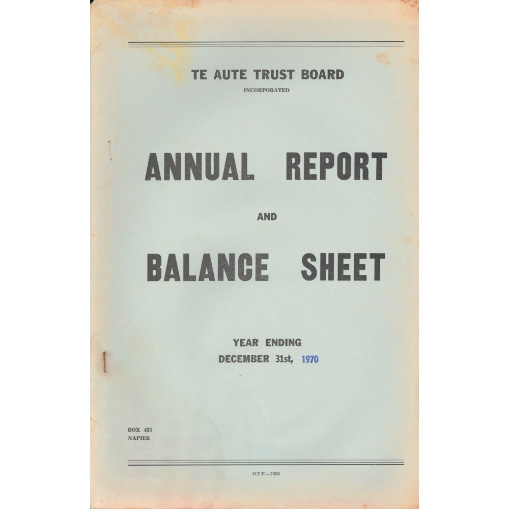 Te Aute Trust Board Annual Reports