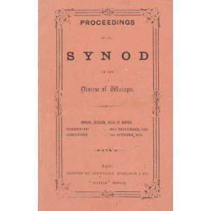 Proceedings of the Synod of the Diocese of Waiapu
