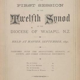 Diocese of Waiapu Synod Proceedings 1891