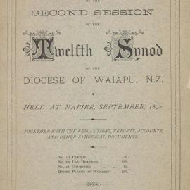 Diocese of Waiapu Synod Proceedings 1892