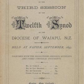 Diocese of Waiapu Synod Proceedings 1893