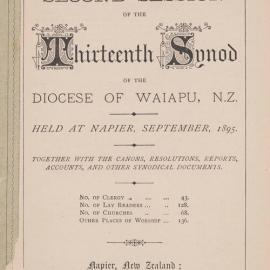 Diocese of Waiapu Synod Proceedings 1895