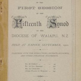 Diocese of Waiapu Synod Proceedings 1900