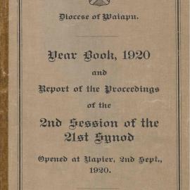 Diocese of Waiapu Synod Proceedings 1920