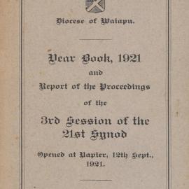 Diocese of Waiapu Synod Proceedings 1921