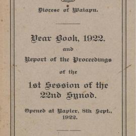 Diocese of Waiapu Synod Proceedings 1922