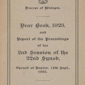 Diocese of Waiapu Synod Proceedings 1923