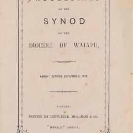 Diocese of Waiapu Synod Proceedings 1875