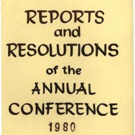 Methodist Church of New Zealand Conference Minutes 1980