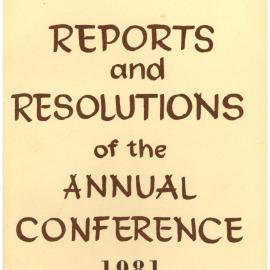 Methodist Church of New Zealand Conference Minutes 1981