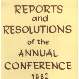 Methodist Church of New Zealand Conference Minutes 1982