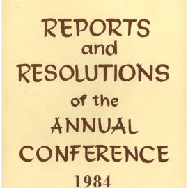 Methodist Church of New Zealand Conference Minutes 1984