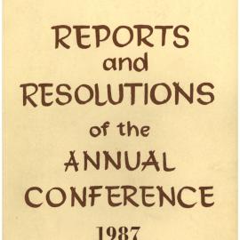 Methodist Church of New Zealand Conference Minutes 1987