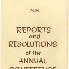 Methodist Church of New Zealand Conference Minutes 1996