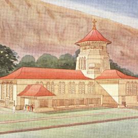 Proposed cathedral of Christ the King at Kurunegala, 1956