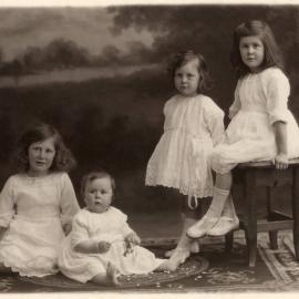 Formal portrait of the four Burgess daughters