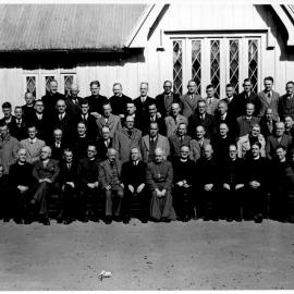Bishop John Simkin Bishop of Auckland with unidentified group of clergy