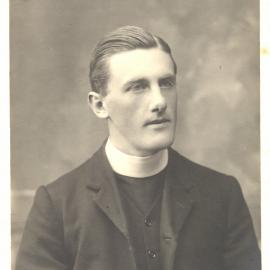 Portrait of man (Harold?) wearing clerical collar