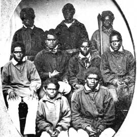 Portrait of a group of Melanesian boys