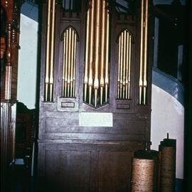 Williams' barrel organ in the reginal museum at Whanganui