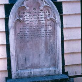 Volkner's gravestone