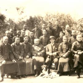      China Mission Group portrait. (on back: Rev N.T. Shin, Bishop Sing).