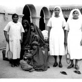 Nurse and pateints mission hospital Sukkur, Sind