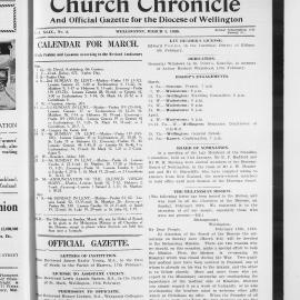 The Church Chronicle, Wellington: 1st March 1928