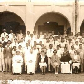 Group of Indian women and men with New Zealand Missionaries