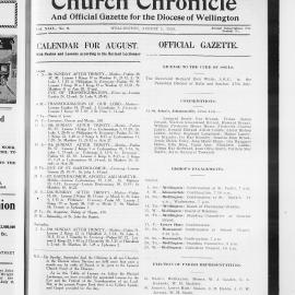 The Church Chronicle, Wellington: 2nd August 1928