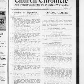 The Church Chronicle, Wellington: 1st September 1928